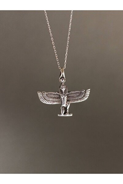 TREND 925 ayar gümüş İsis kolye, mısır tanrıçası kolye, gümüş kolye, hediye kadın kolye