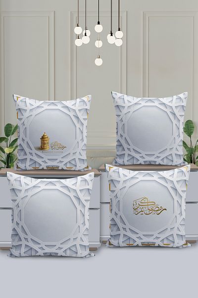 Filamente Set de huse de pernă cu model special Ramadan din 4 piese - imprimate digital pe două fețe