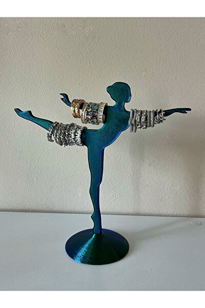 magicland حامل مجوهرات بلاستيكي صلب بتصميم راقصة باليه مزخرف - منظم لحلقات/أق...