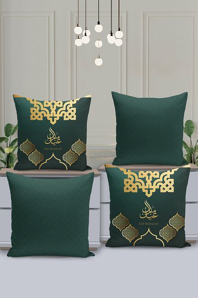 Filamente Set de huse de pernă cu model special Ramadan din 4 piese - imprimate digital pe două fețe
