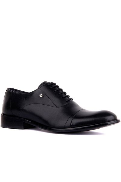 Fosco Lace-Up Black Leather Men's Classic Shoes 4072 114