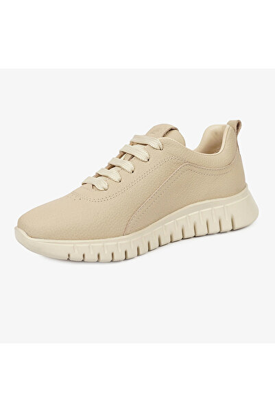 Greyder 33940 Kadın Ekru Hakiki Deri Sneaker Ayakkabı