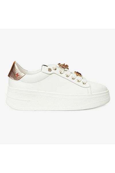 Greyder 59121 Pantofi de damă, alb, bronz, din piele naturală