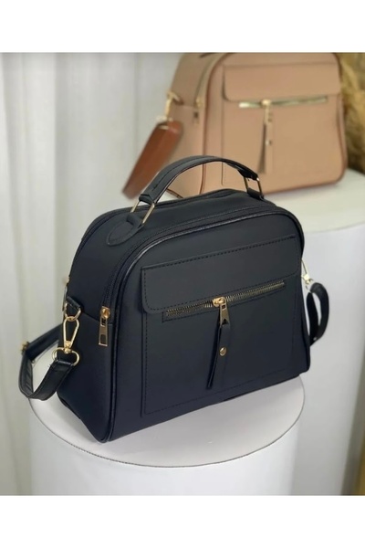 selma demir Дамска черна чанта с 3 отделения, регулируема презрамка, за ръка ...