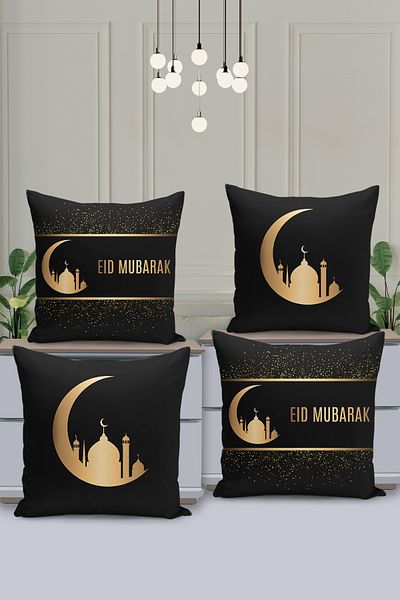 Filamente Set de huse de pernă cu model special Ramadan din 4 piese - imprimate digital pe două fețe