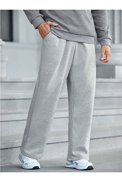 yx yustex sport Μαύρο φαρδύ χαλαρή εφαρμογή Άνετη εφαρμογή - Φούτερ με ίσια π...