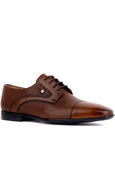 Fosco Lace-Up Tan Leather Men's Classic Shoes 9103 45