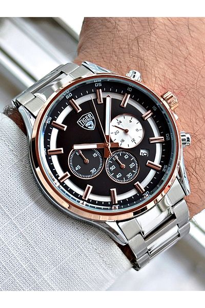 Tiger Men's Wrist Watch with Active Gauge,Calendar