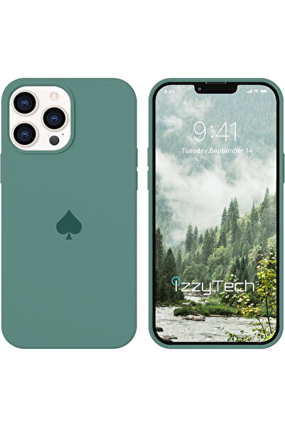 izzytech حافظة هاتف آيفون 12 بروماكس من السيليكون السائل غطاء مطاطي ناعم مضاد...