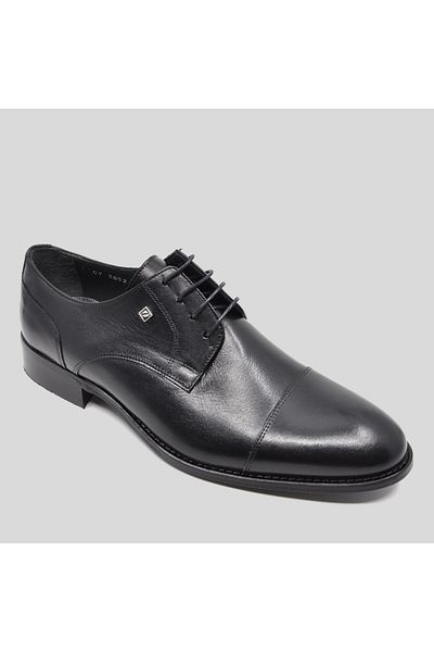 Fosco Genuine Leather Men's Classic Shoes Black 3002 114
