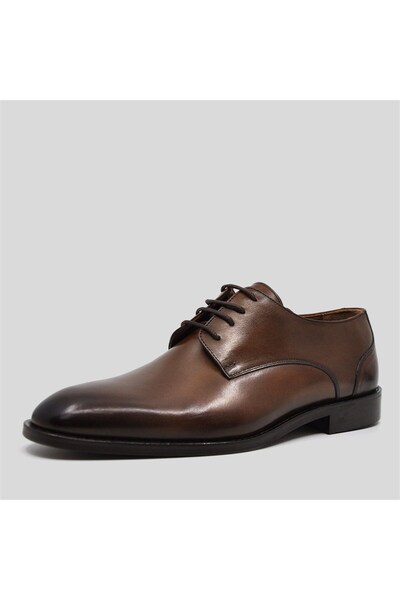 Fosco Derby Hakiki Deri Erkek Klasik Ayakkabı Taba 9752