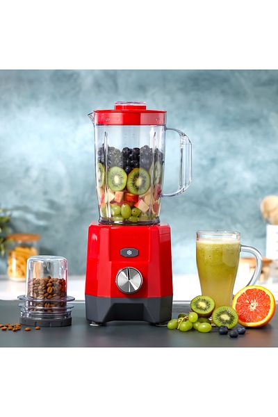 Geepas 2in1 Blender With 1.6 L Capacity Jar With Small Grinder, Stainless Steel Blades,2 Speed With Pulse
