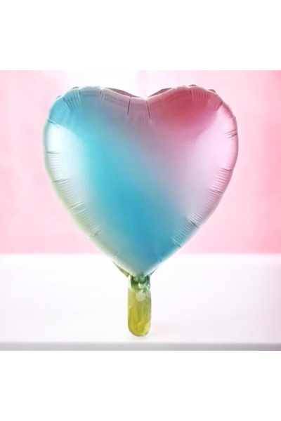 Behind party store بالون فويل على شكل قلب قوس قزح مقاس 18 بوصة