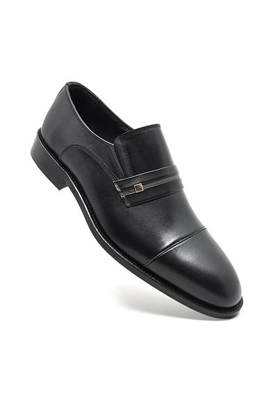 Fosco Genuine Leather Black Men's Classic Shoes 9817 100