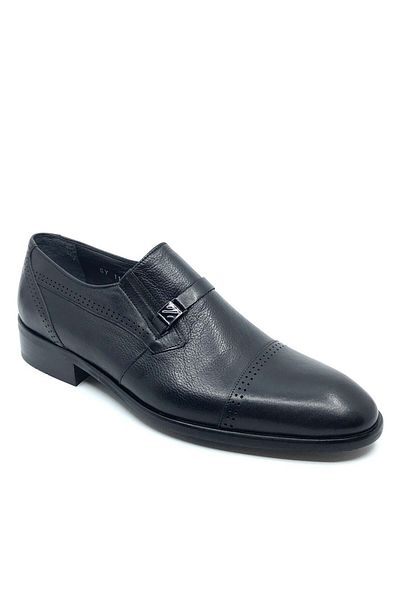 Fosco Genuine Leather Black Men's Shoes - 1123 114 903