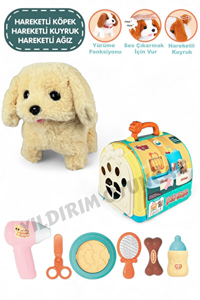 YILDIRIM OYUNCAK Sesli Yürüyen Köpek Taşıma Çantalı Aksesuarlı Set - Kafesli ...