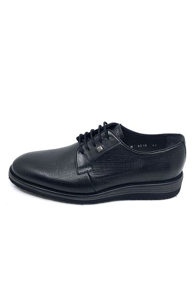 Fosco Black Genuine Leather Men's Shoes 1529 241 46