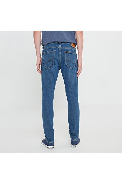 Lee Luke Slim Fit Dar Kesim Normal Bel Mavi Esnek Jean Kot Pantolon