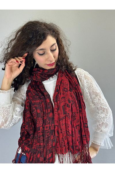 Gönülden Tasarım Soft Patterned Women's Scarf Shawl - 170X65 cm