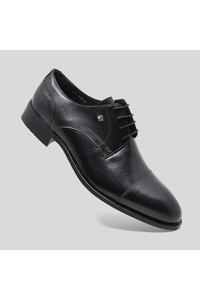 Fosco Genuine Leather Men's Classic Shoes Black 3002 114