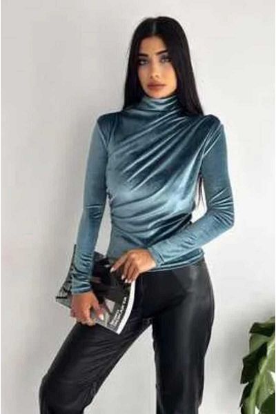 markatrend Bluză de damă din catifea