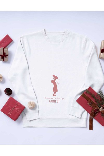 caxis New Mothers Printed Pregnant Oversize Crew Neck Sweatshirt