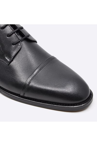 Fosco Genuine Leather Black Men's Classic Shoes 9819 100