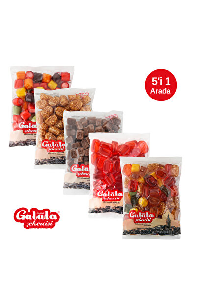 TARİHİ GALATA ŞEKERCİSİ حزمة تجريبية من حلوى Akide 5 في 1