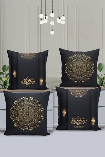 Filamente Set de huse de pernă cu model special Ramadan din 4 piese - imprimate digital pe două fețe