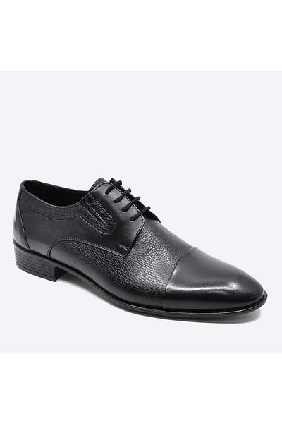 Fosco Genuine Leather Black Injection Sole Classic Men's Shoes 9801 100