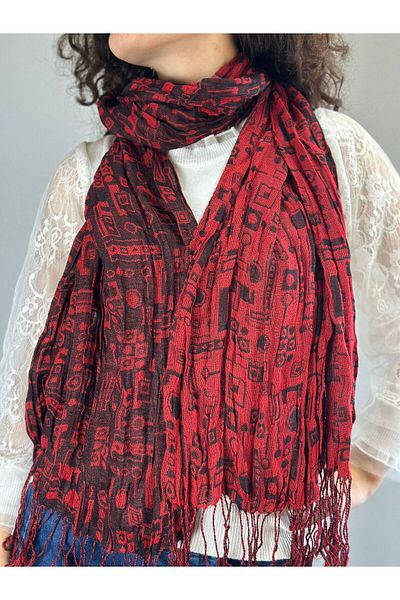 Gönülden Tasarım Soft Patterned Women's Scarf Shawl - 170X65 cm