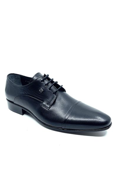 Fosco Genuine Leather Black Classic Men's Shoes 2239-4 46