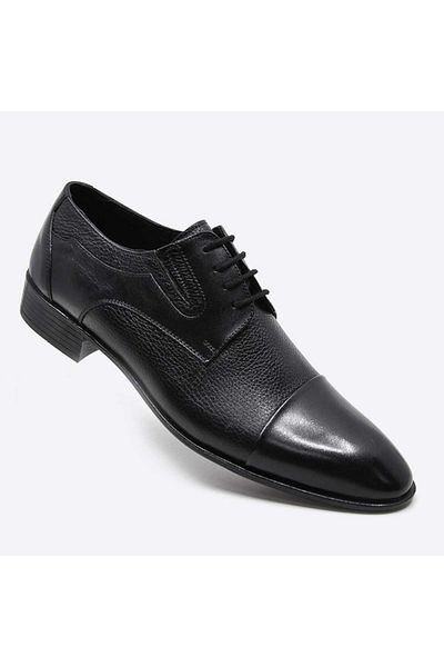 Fosco Genuine Leather Black Injection Sole Classic Men's Shoes 9801 100