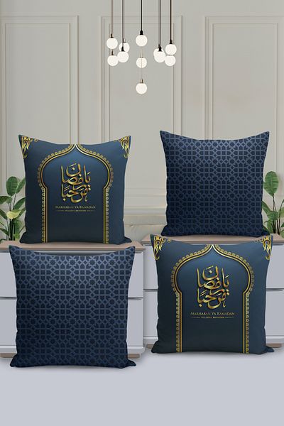 Filamente Set de huse de pernă cu model special Ramadan din 4 piese - imprimate digital pe două fețe