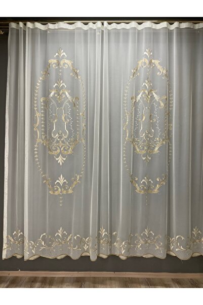 CASA NATURALE Nakış Işlemeli Grek Tül Perde 7776-01-422