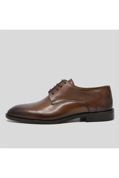 Fosco Derby Hakiki Deri Erkek Klasik Ayakkabı Taba 9752
