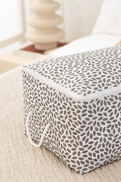 REKHOME Leaf Gray Printed 3-Piece under Base Sweater - Pique Blanket Clothes Outfit Cover / 52X28X21