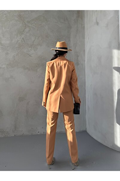 MYGİYİMİSTANBUL Waist Rubber Detail Suit-Women's Suit