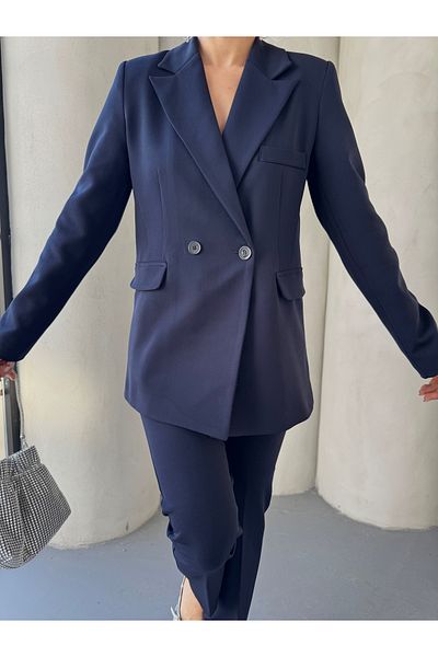MYGİYİMİSTANBUL Waist Rubber Detail Suit-Women's Suit