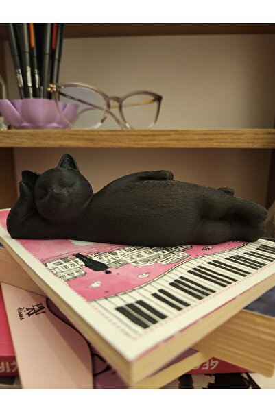 ALTINDAL Home Uzanan Kedi Figürü İskandinav Tarzı Biblo Heykel Figür Dekor Dekorasyon ALTINDAL Home