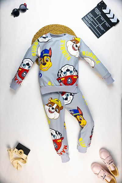 Yalçınoğlu Kids Ready to Play the Game - Parka? I Kids Set Soft and Raster Sweat t