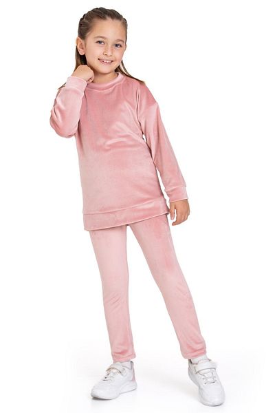ANGELOS GIRLS Set de jos și de sus din catifea de mătase franceză pentru fete 12132