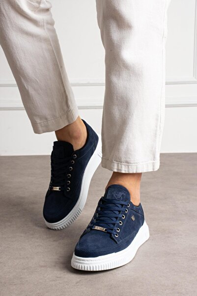 L.A Polo Süet Rahat Kalıp Lacivert Erkek Sneaker Ayakkabı 039