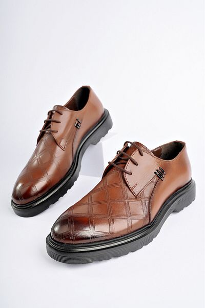 MUGGO Ανδρικά casual παπούτσια Rodilla Guaranteed Classic από γνήσιο δέρμα με κορδόνια ορθοπεδικά