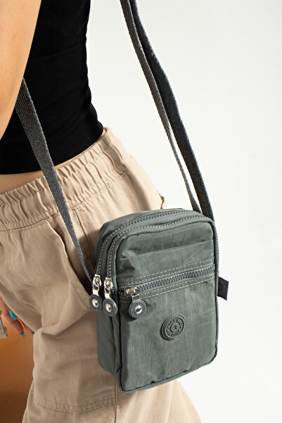 MEGA BAG M 227 Crinkle Fabric Geantă mică de umăr unisex, suport pentru telefon