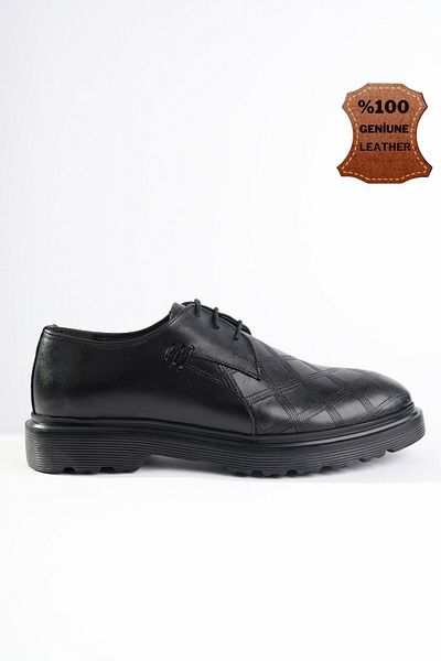 MUGGO Ανδρικά casual παπούτσια Rodilla Guaranteed Classic από γνήσιο δέρμα με κορδόνια ορθοπεδικά