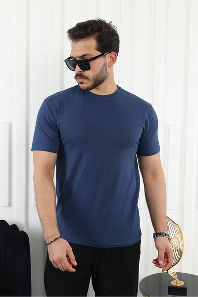 comstar Ανδρικό μπλουζάκι Basic Crew με κοντό μανίκι στενό Navy
