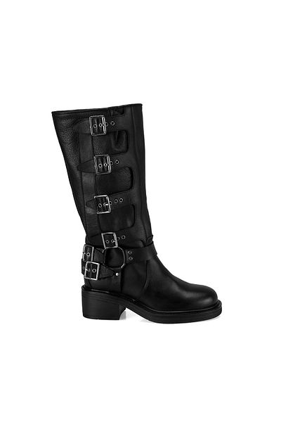 Desa Women's Black Leather Boots