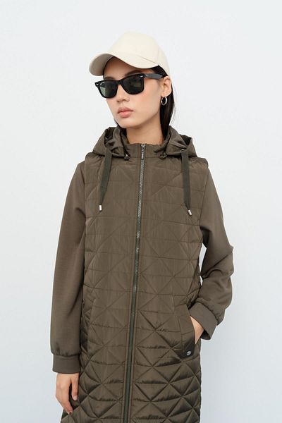 Nihan Adjustable Back Quilted Vest Khaki