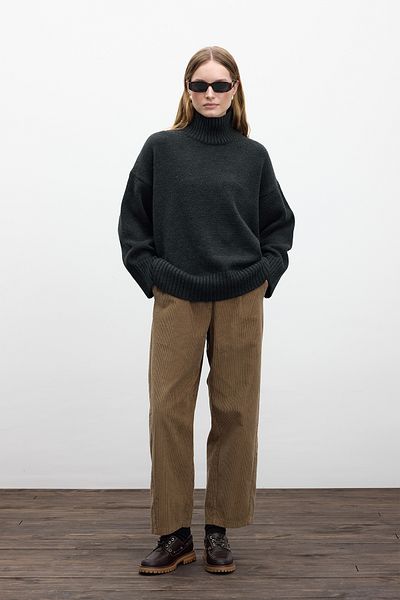 Manuka Weicher Pullover - Übergröße Anthrazit Modell